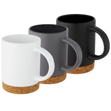 Neiva Ceramic Mug With Cork Base 425 ml Black - 2 Bounce Creative Designs
