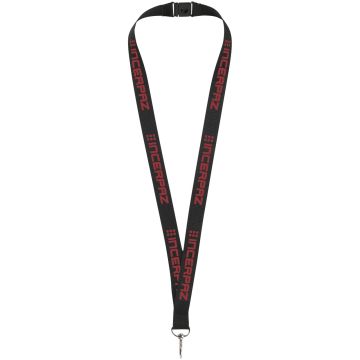 Lago lanyard with breakaway closure Solid black - 1 Bounce Creative Designs