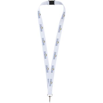 Lago lanyard with breakaway closure White - 1 Bounce Creative Designs