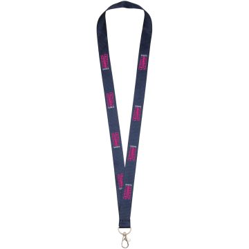 Impey lanyard with convenient hook Navy - 1 Bounce Creative Designs