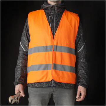 Watchout XL safety vest in pouch for professional use Neon orange - 1 Bounce Creative Designs