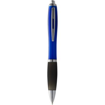 Nash ballpoint pen coloured barrel and black grip Blue  solid black - 1 Bounce Creative Designs