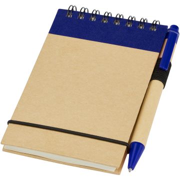 Zuse A7 recycled jotter notepad with pen Natural  navy - 1 Bounce Creative Designs