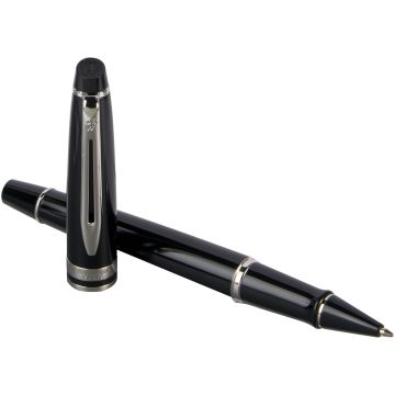 Expert rollerball pen Solid black  silver - 1 Bounce Creative Designs