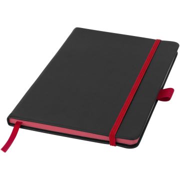 Colouredge A5 hard cover notebook Solid black  red - 1 Bounce Creative Designs
