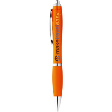 Nash ballpoint pen coloured barrel and grip Orange - 1 Bounce Creative Designs