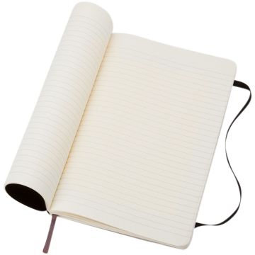 Classic L soft cover notebook  ruled Solid black - 1 Bounce Creative Designs