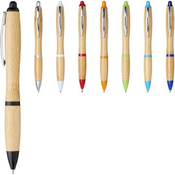 Nash bamboo ballpoint pen Natural  white - 1 Bounce Creative Designs