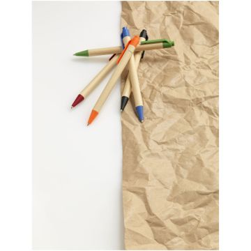 Berk recycled carton and corn plastic ballpoint pen Orange - 1 Bounce Creative Designs