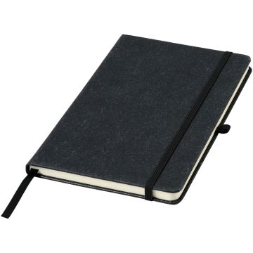 Atlana leather pieces notebook Solid black - 1 Bounce Creative Designs
