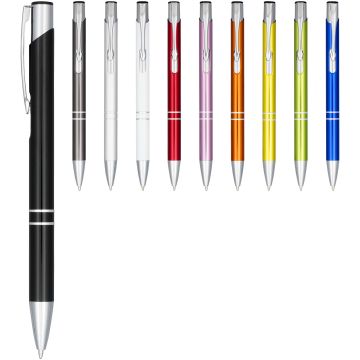 Moneta anodized aluminium click ballpoint pen Lime - 1 Bounce Creative Designs