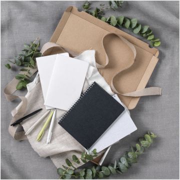 Fabia crush paper cover notebook White - 1 Bounce Creative Designs