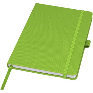 Honua A5 recycled paper notebook with recycled PET cover Lime green - 1 Bounce Creative Designs