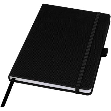 Honua A5 recycled paper notebook with recycled PET cover Solid black - 1 Bounce Creative Designs