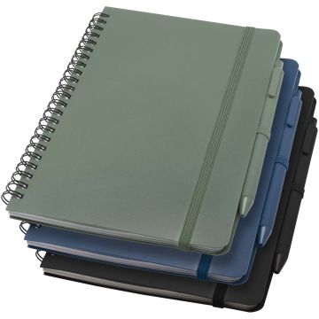 Thalaasa A5 ocean-bound hard cover notebook with ballpoint pen (black ink)