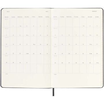 Moleskine hard cover 12 month L weekly planner vertical