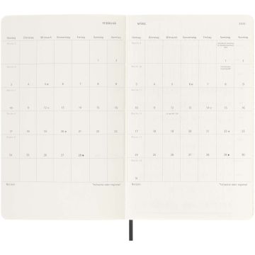 Moleskine soft cover 12 month L weekly planner - German