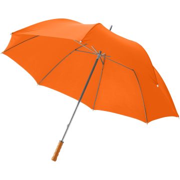 Karl 30 golf umbrella with wooden handle Orange - 1 Bounce Creative Designs