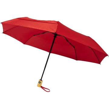Bo 21 foldable auto openclose recycled PET umbrella Red - 1 Bounce Creative Designs