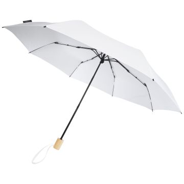 Birgit 21 foldable windproof recycled PET umbrella White - 1 Bounce Creative Designs