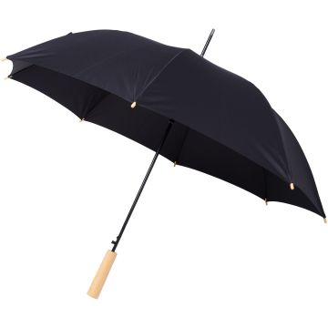Alina 23 auto open recycled PET umbrella Solid black - 1 Bounce Creative Designs