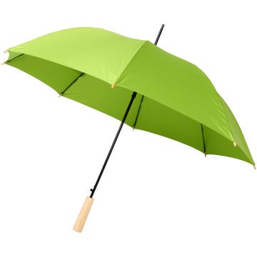 Alina 23 auto open recycled PET umbrella Lime - 1 Bounce Creative Designs