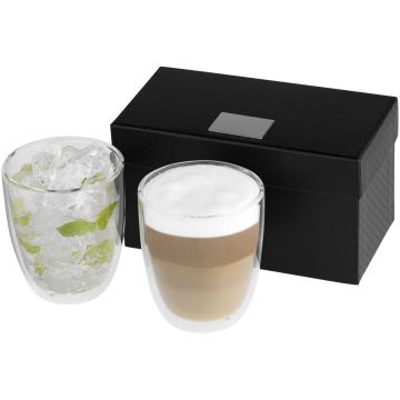Boda 2 Piece Double Walled Glass Gift Set Transparent clear - 1 Bounce Creative Designs
