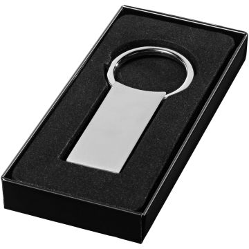 Omar rectangular keychain Silver - 1 Bounce Creative Designs