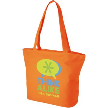 Panama zippered tote bag Orange - 1 Bounce Creative Designs