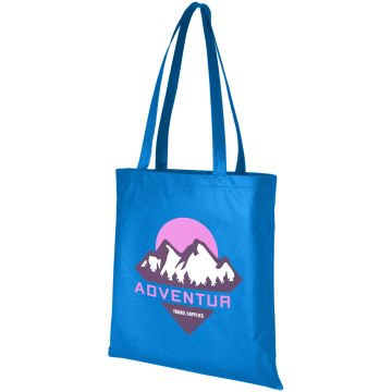 Zeus large nonwoven convention tote bag Process blue - 1 Bounce Creative Designs
