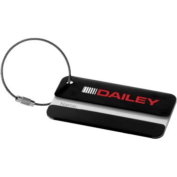 Discovery luggage tag Solid black - 1 Bounce Creative Designs