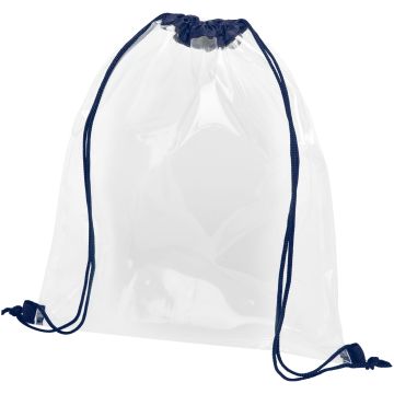 Lancaster transparent drawstring backpack 5L Navy  transparent clear - 1 Bounce Creative Designs