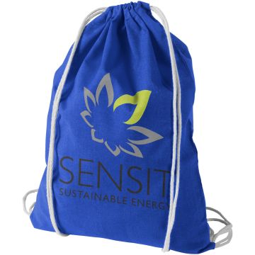Oregon 100 gm cotton drawstring backpack 5L Royal blue - 1 Bounce Creative Designs