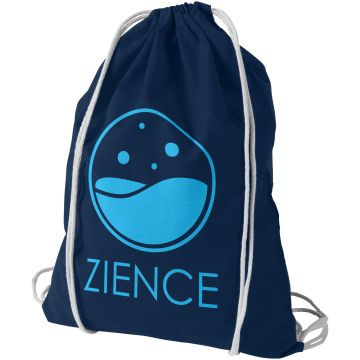 Oregon 100 gm cotton drawstring backpack 5L Navy - 1 Bounce Creative Designs