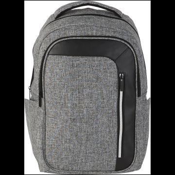 Vault RFID 15 laptop backpack Heather grey  solid black - 1 Bounce Creative Designs