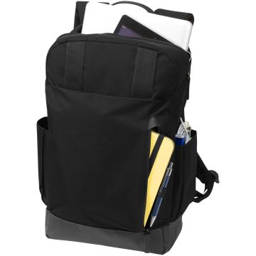 Compu 156 laptop backpack 14L Solid black - 1 Bounce Creative Designs