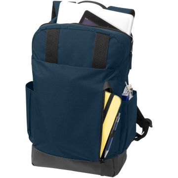 Compu 156 laptop backpack 14L Navy  solid black - 1 Bounce Creative Designs