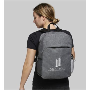 Hoss 15 laptop backpack 18L Heather medium grey - 1 Bounce Creative Designs