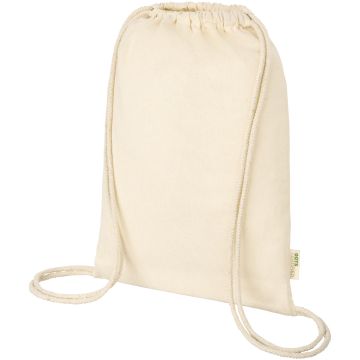 Orissa GOTS Organic Cotton Drawstring Bag Natural - 1 Bounce Creative Designs