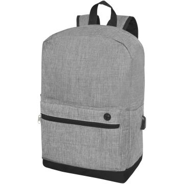 Hoss 156 business laptop backpack 16L Heather medium grey - 1 Bounce Creative Designs