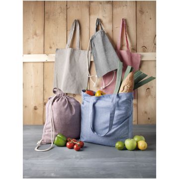 Pheebs 210 gm recycled gusset tote bag 13L Heather blue - 1 Bounce Creative Designs