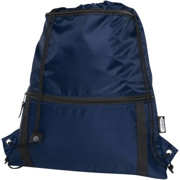 Adventure recycled insulated drawstring bag 9L Navy - 1 Bounce Creative Designs