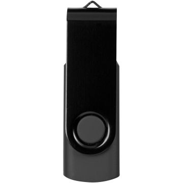Rotatemetallic 4GB USB flash drive Solid black - 1 Bounce Creative Designs