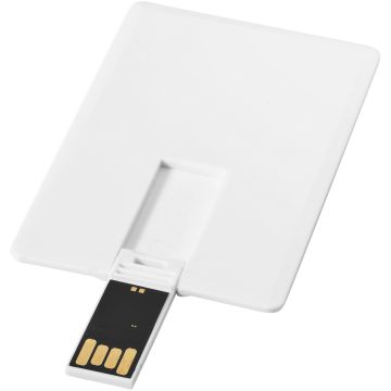 Slim USB Flash Drive Credit Card Shaped 2GB White - 1 Bounce Creative Designs