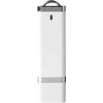 Flat 4GB USB flash drive White - 1 Bounce Creative Designs