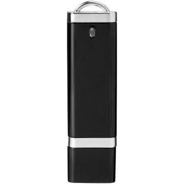 Flat 4GB USB flash drive Solid black - 1 Bounce Creative Designs