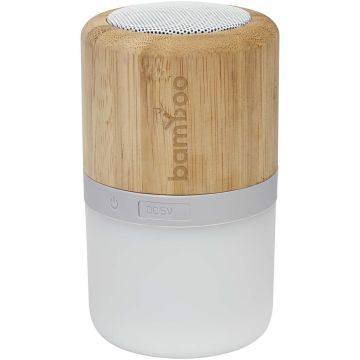Aurea Bamboo Bluetooth Speaker With Light  Natural - 1 Bounce Creative Designs