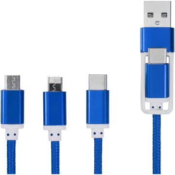 Versatile 5in1 charging cable Royal blue - 1 Bounce Creative Designs