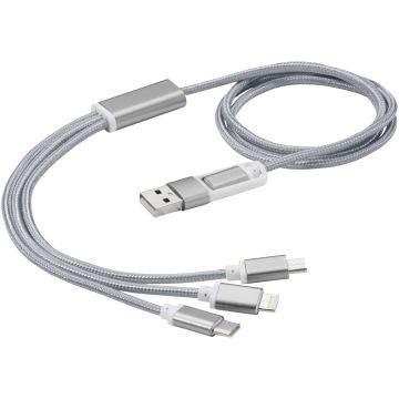 Versatile 5in1 charging cable Silver - 1 Bounce Creative Designs