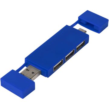 Mulan dual USB 20 hub Royal blue - 1 Bounce Creative Designs